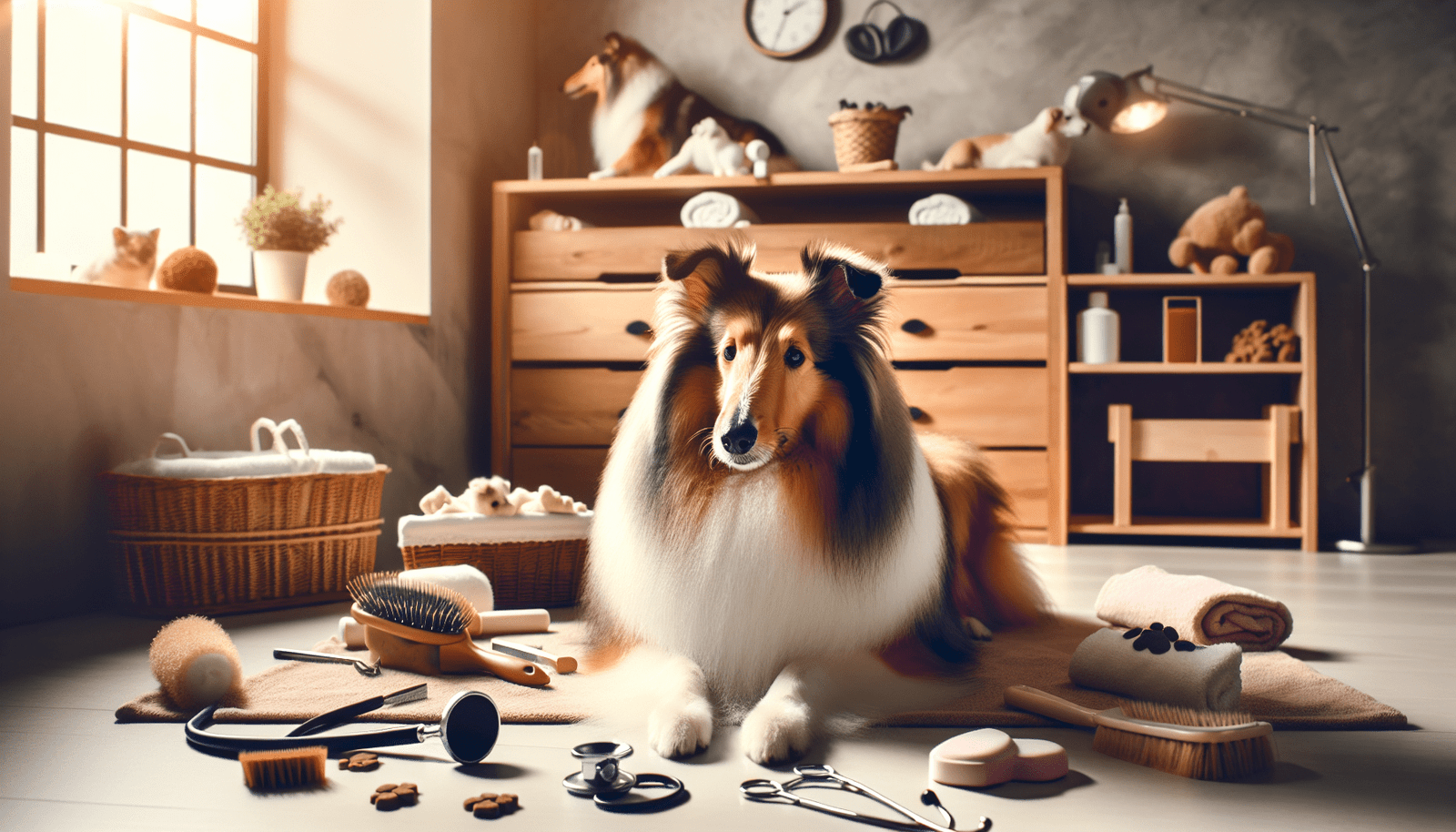 How Can I Teach My Collie To Be Comfortable With Grooming And Vet Visits?